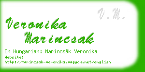 veronika marincsak business card
